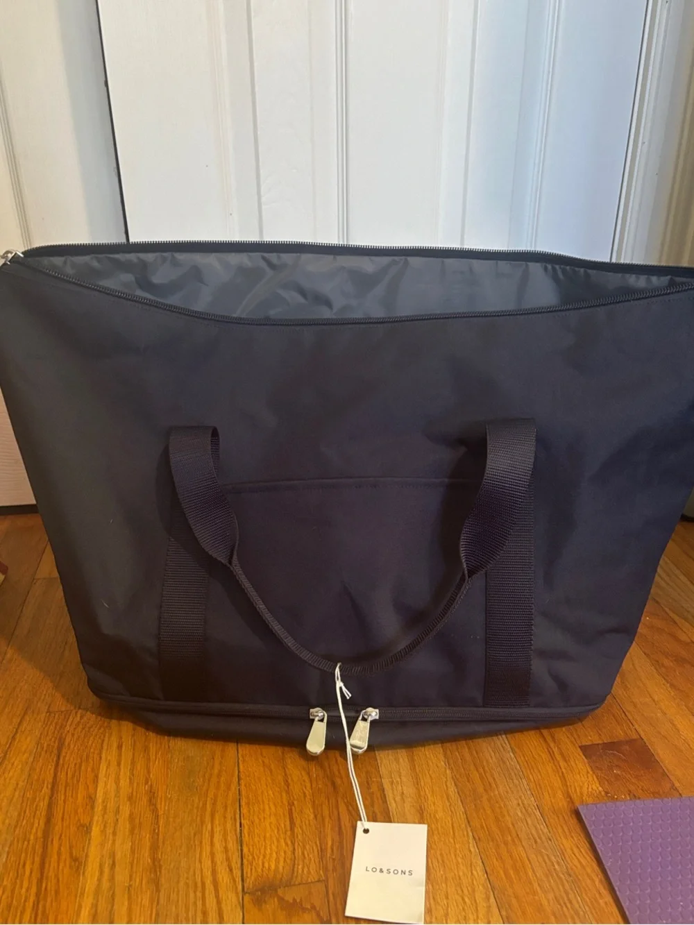 Lo & Sons Deep Navy Catalina Deluxe Duffel Tote with Dual Zippers